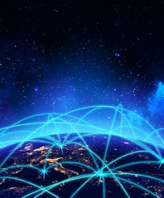 Global network connection and business communication